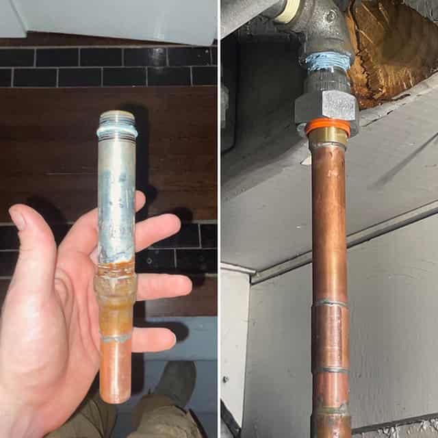 Drain clearing.